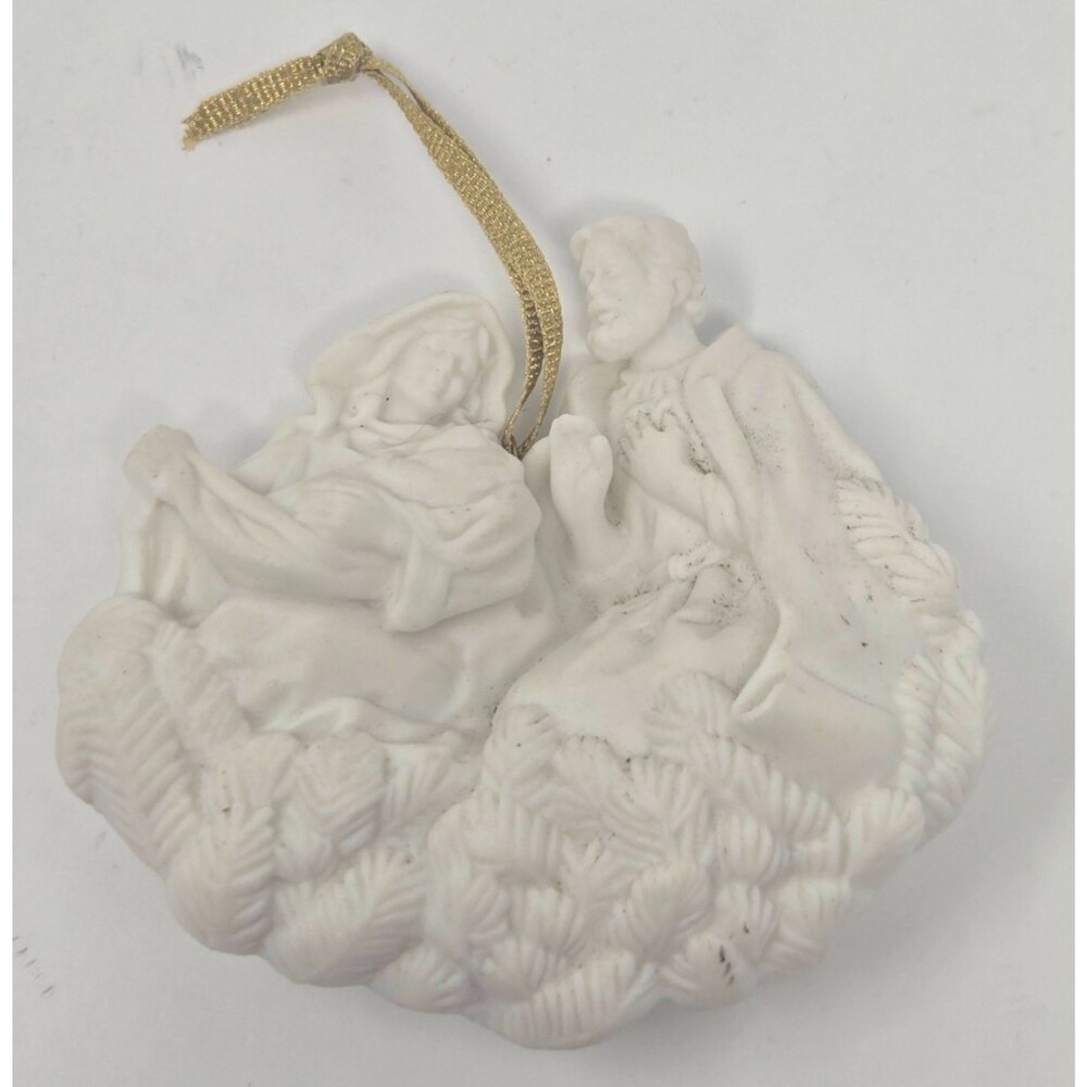 Hallmark Keepsake 2001 Mary and Joseph Porcelain Ornament Nativity Holy Family